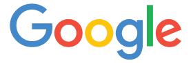 Google logo. Google is an internet search engine.