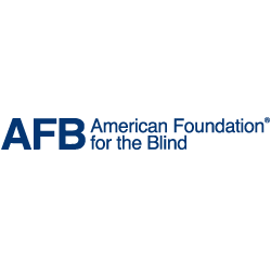 American Foundation for the Blind logo.